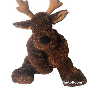 Hallmark  SPARKLE Brown COMET Christmas Moose With Bell 15” Plush Stuffed Animal